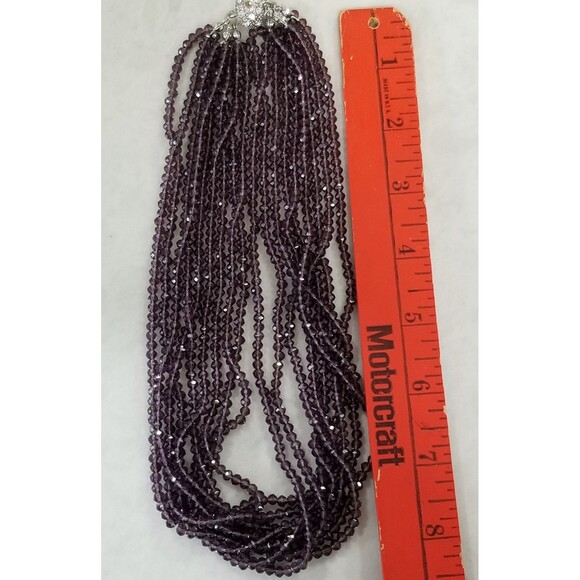 Saachi Multi Amethyst Short Crystal Necklace READ - Picture 9 of 11